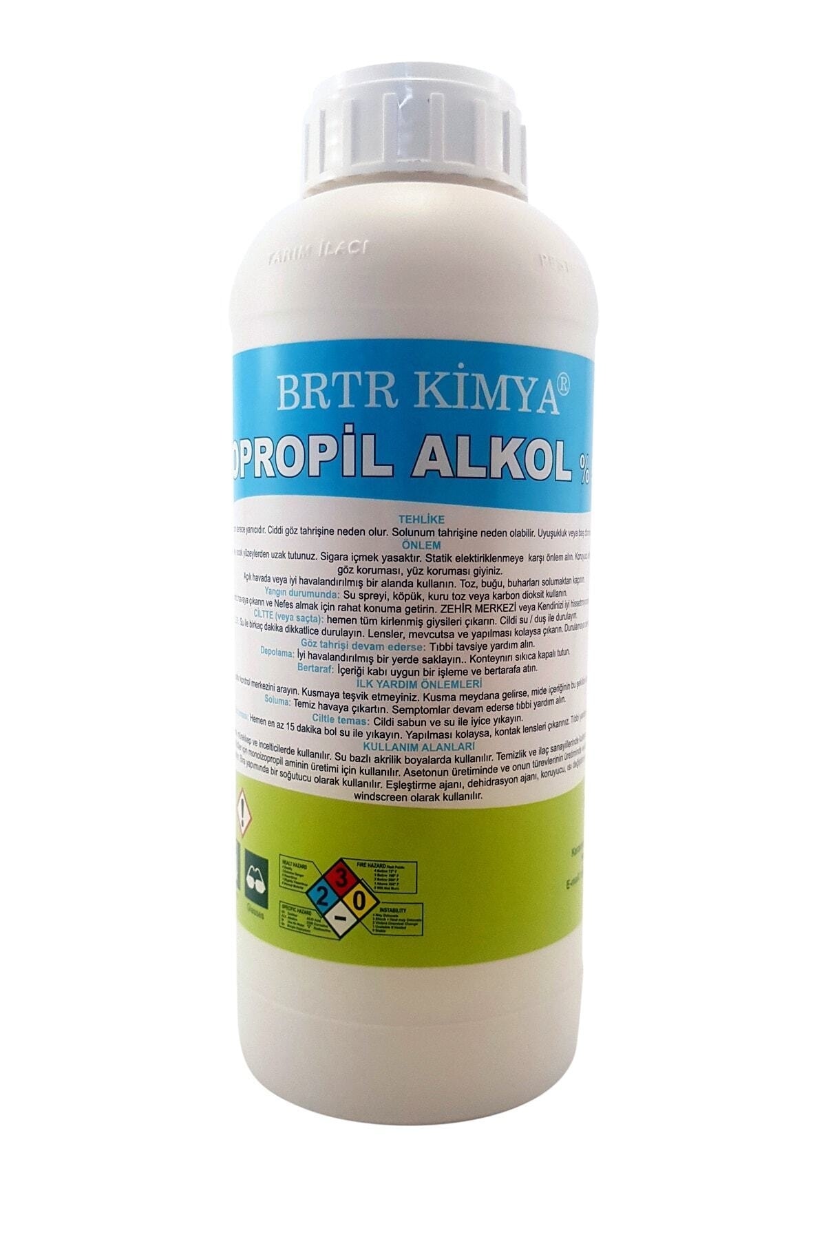 Brtr Kimya Saf IPA %99,9-1 lt Temizlik Solventi- İzopropanol