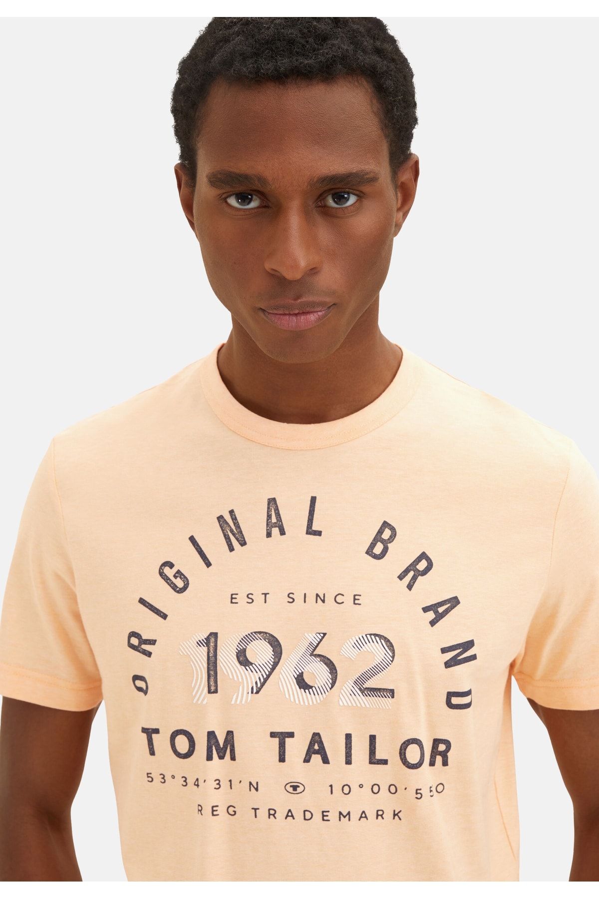 Rundhalsausschnitt gestreiftes Tailor T-Shirt Kurzarmshirt - Tom Trendyol mit Print und