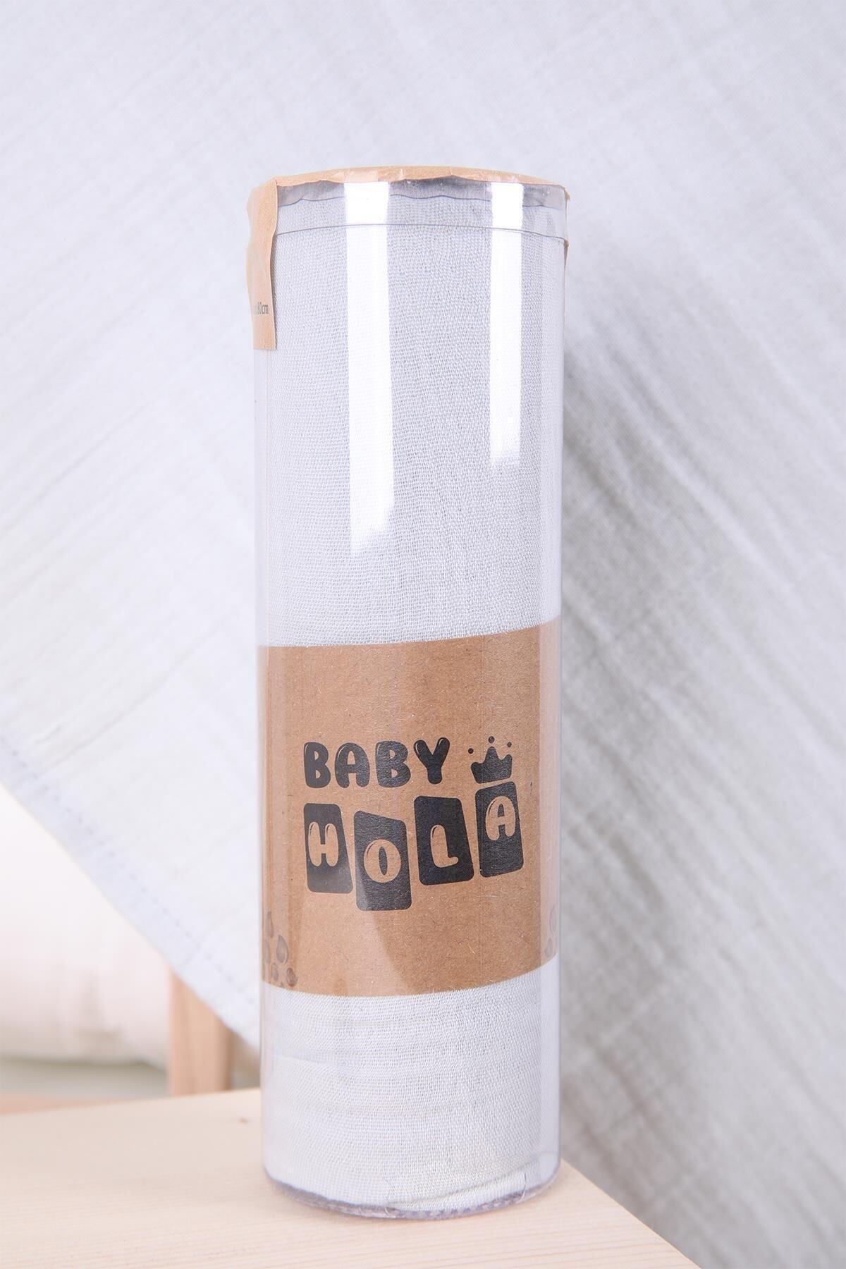 Babyhola Müslin Örtü 80x80cm Düz Renk Organik Hediyelik Emzirme Alt Açma Yenidoğan Puset Örtüsü fotoğrafı 2 (önizleme)