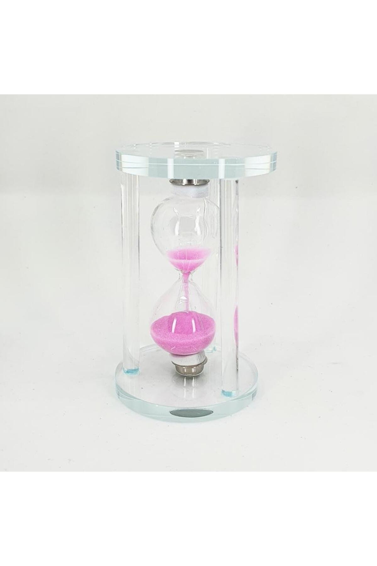 Hediye Kesesi Renkli Kumlu Küçük Boy Cam Kum Saati