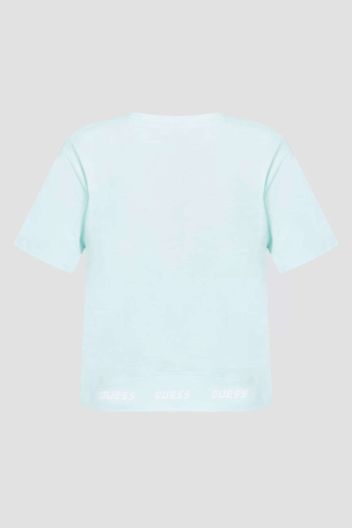 Guess تی شرت زنانه چاپ شده با لوگوی Mint Color Guess