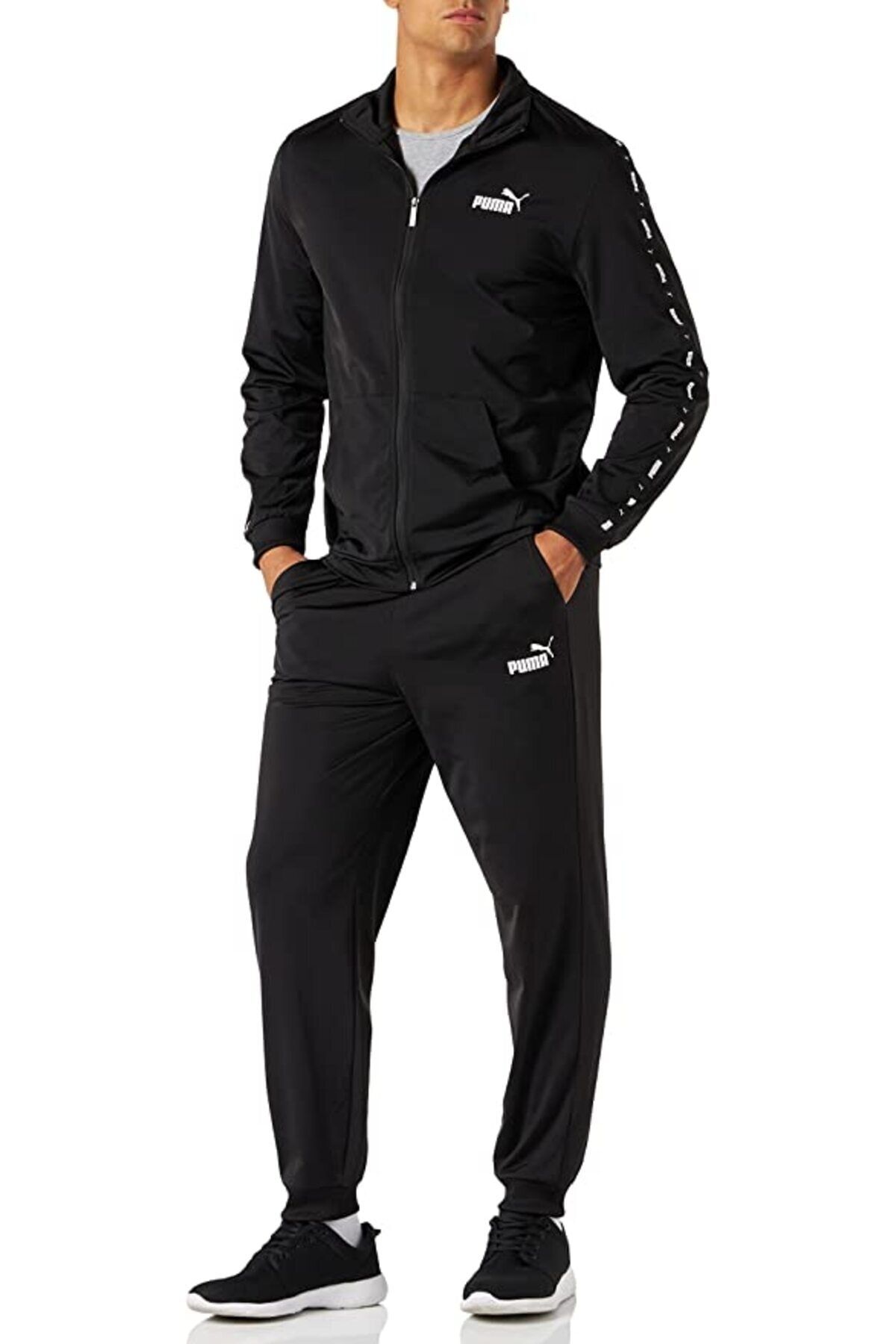 Puma Tape Poly Suit cl BLACK Men\'s Tracksuit Set - Trendyol