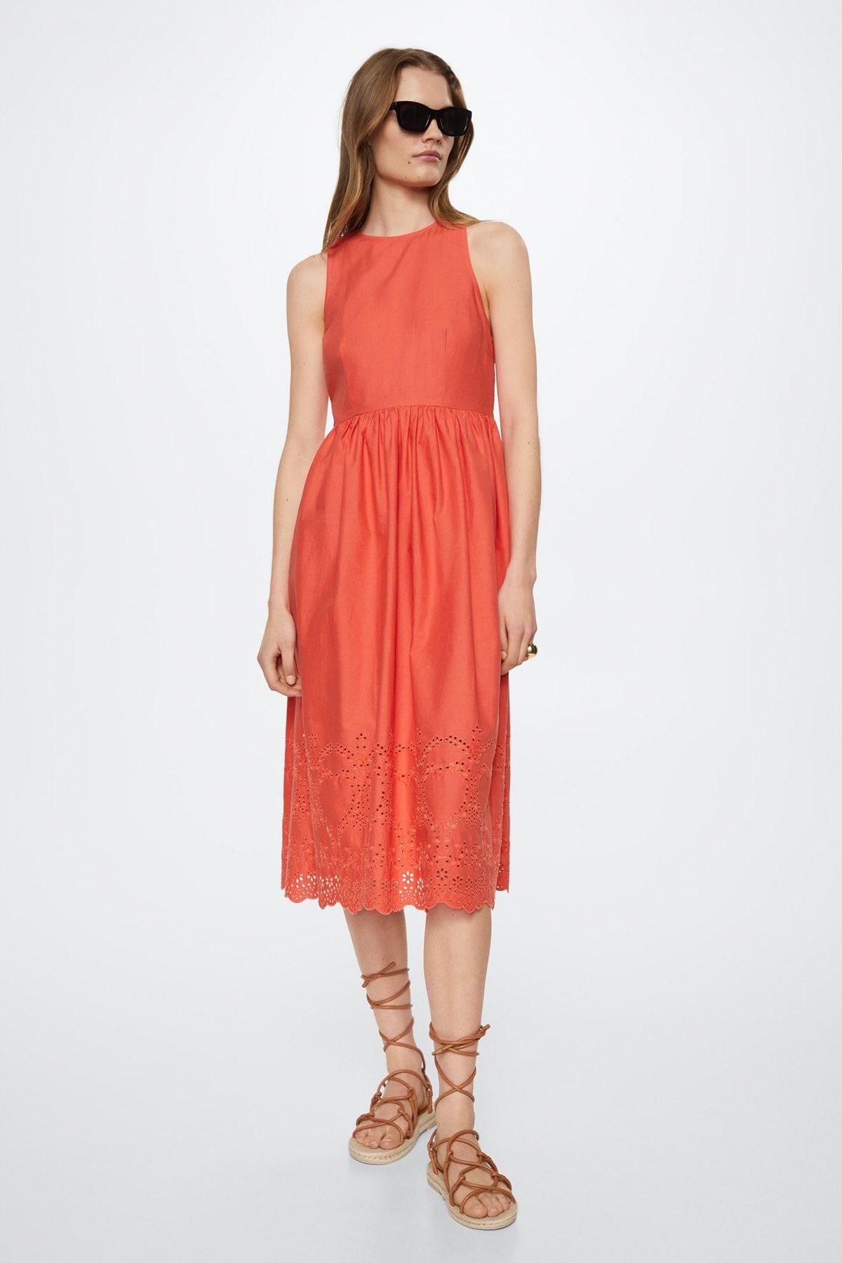 Mango red 2024 lace dress