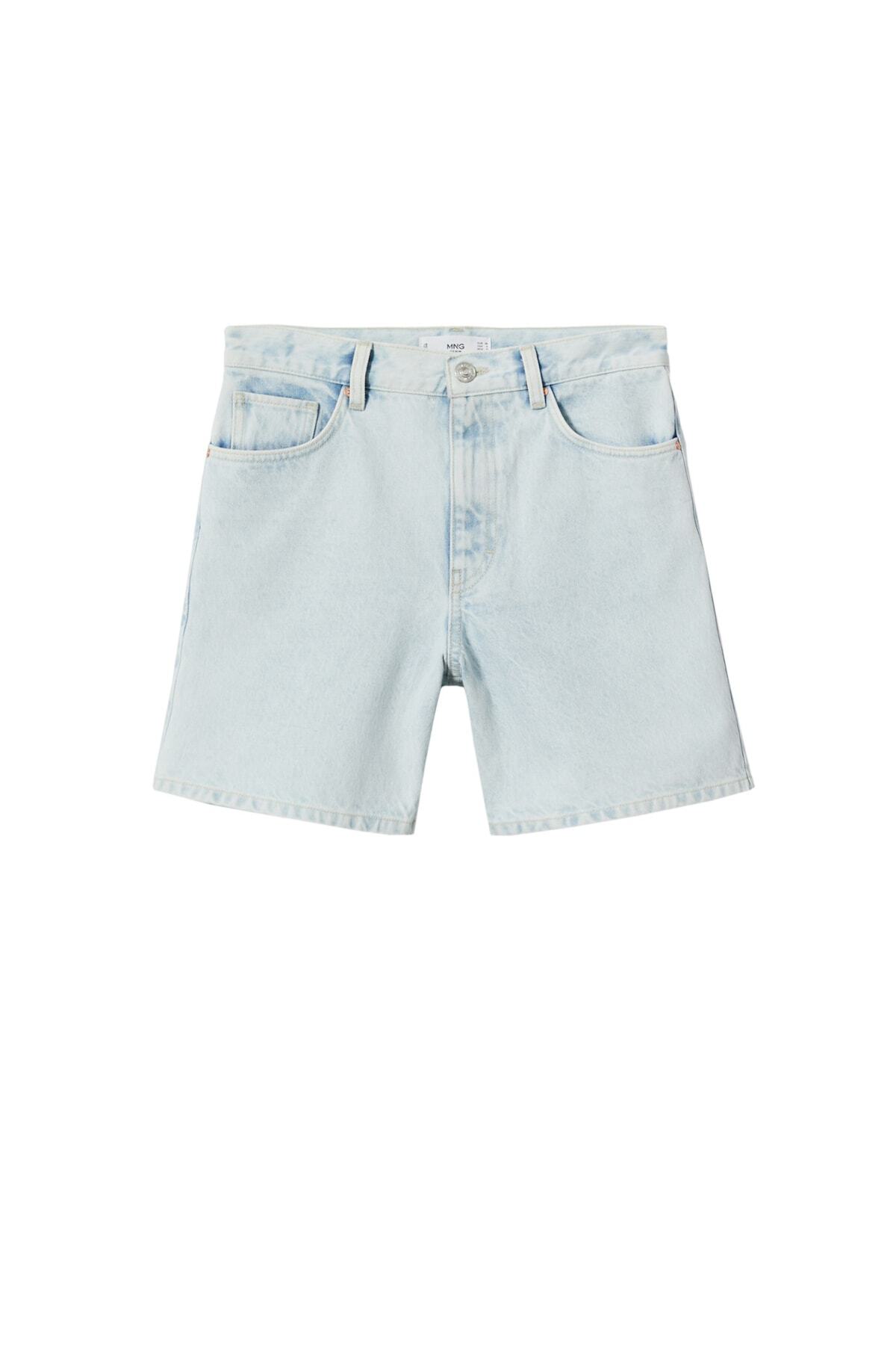 MANGO Woman-Blaue Damen-Shorts und Bermuda 37000328 4
