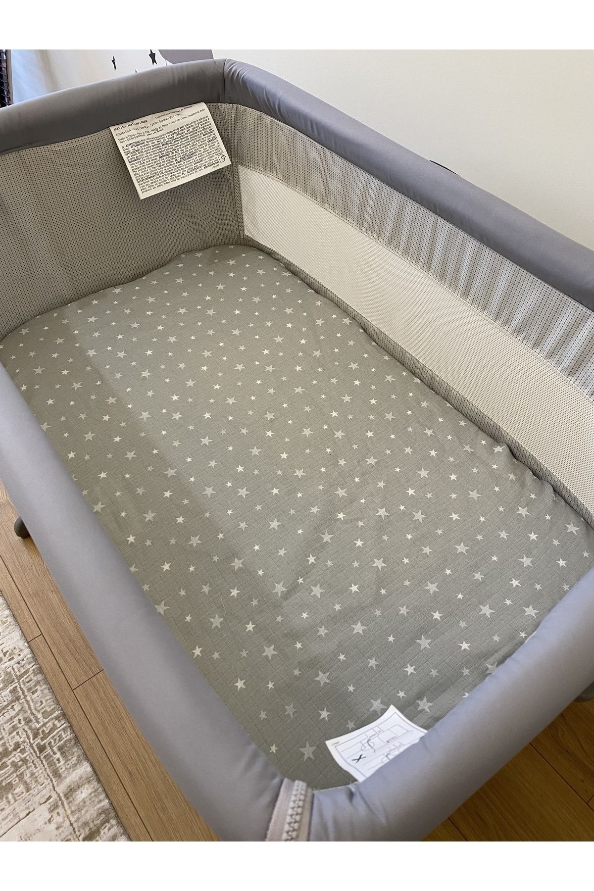 ENHA BABY Elastic Muslin Sheet for 0 6 Months Mother s Side Crib