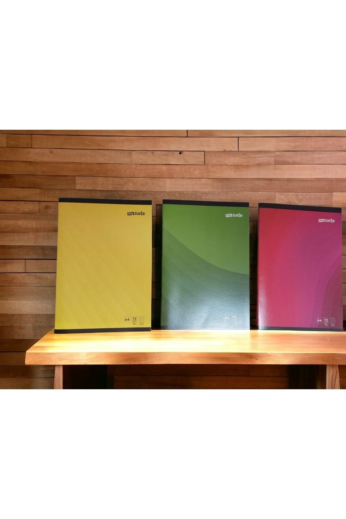 Mynote-Cardboard Cover Notebook 3 pcs x72 Sheets CHECKED 1