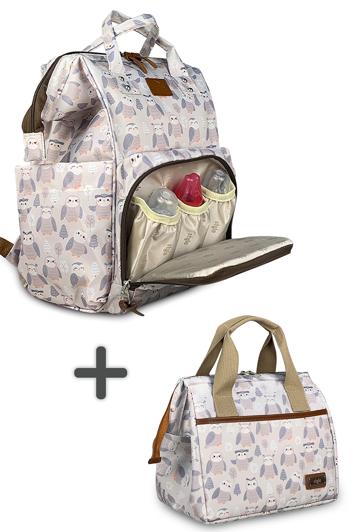 Stylo Paris Anne Bebek Bakım Çantası ve Isı Yalıtımlı Beach Bag Termos Çanta-2'li Takım fotoğrafı 2 (önizleme)