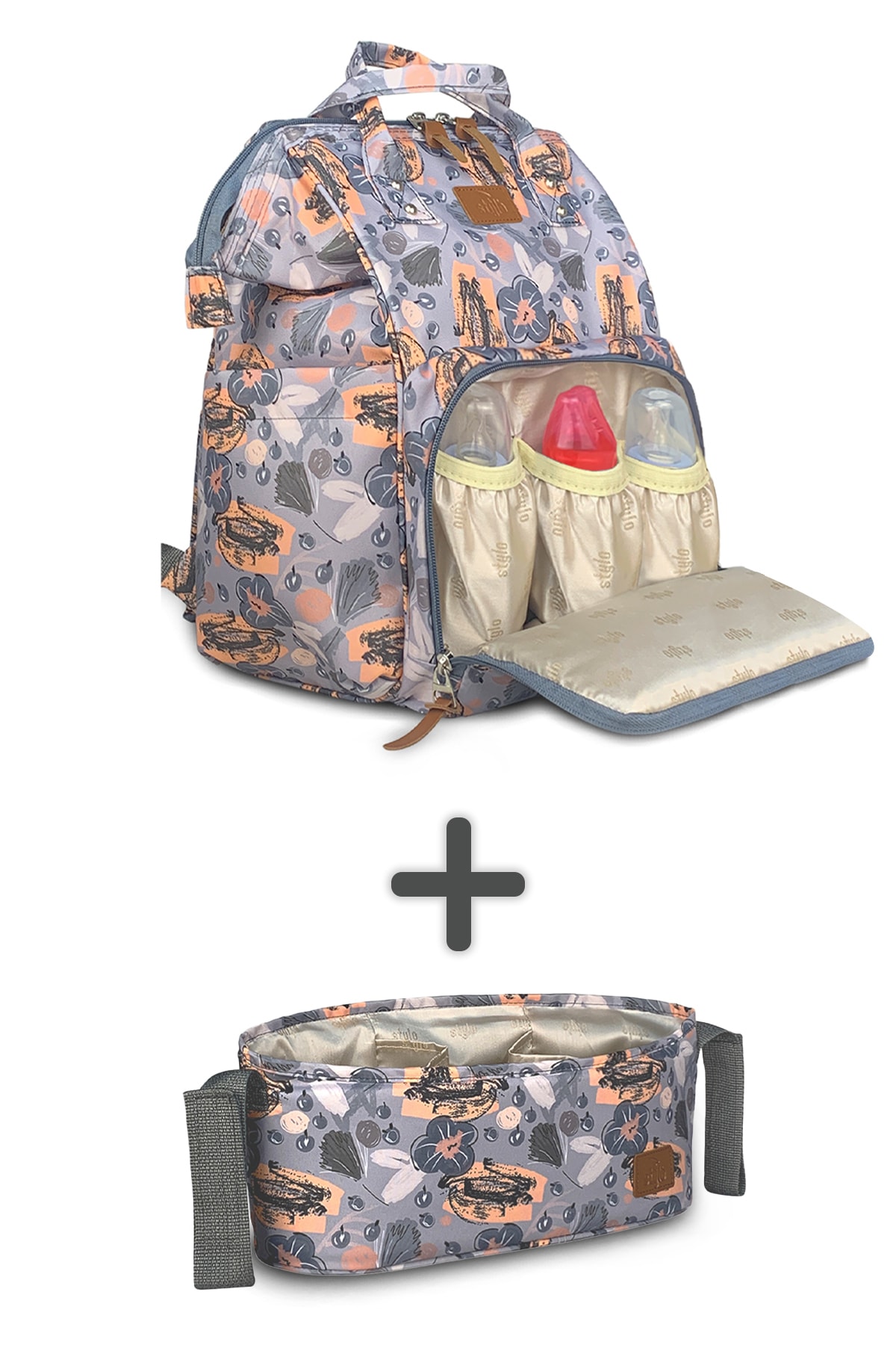 Stylo Paris Anne Bebek Bakım Çantası Ve Trip Bebek Arabası Çantası 2'li fotoğrafı 2 (önizleme)