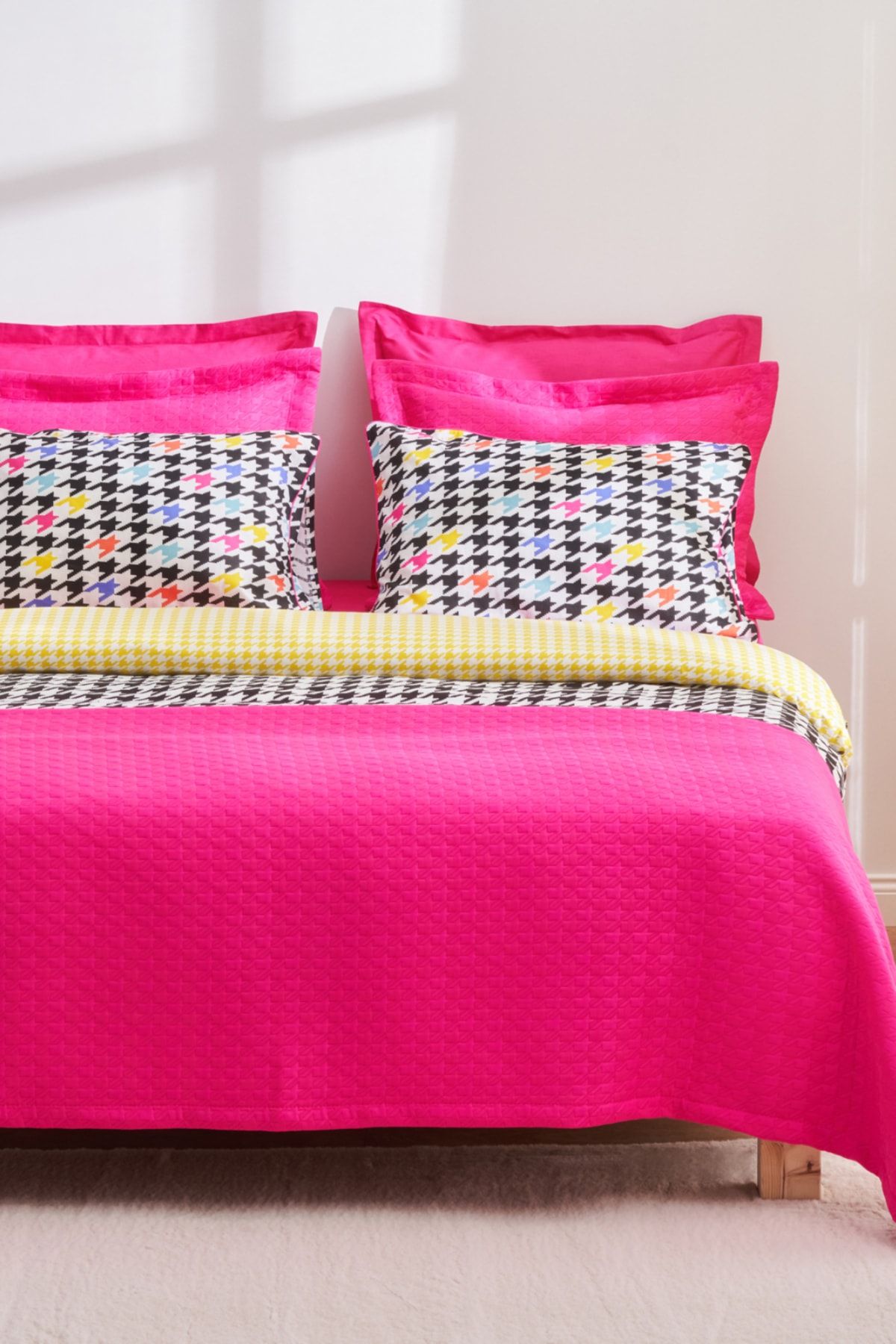 Karaca Home-Reyna Single Duet Set Fuchsia 3