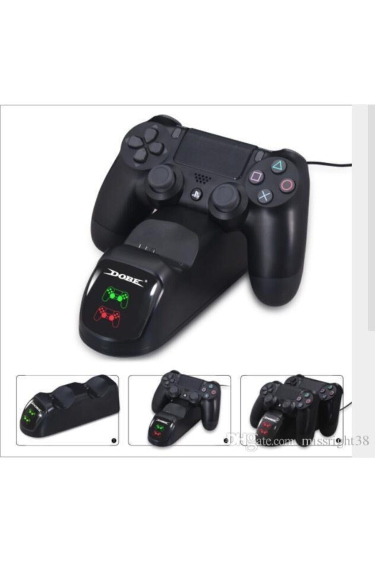Ps4 Slim Pro Dual Charging Dock Göstergeli Şarj Istasyonu Playstation 4 Göstergeli Pinli Dock Uyumlu 4
