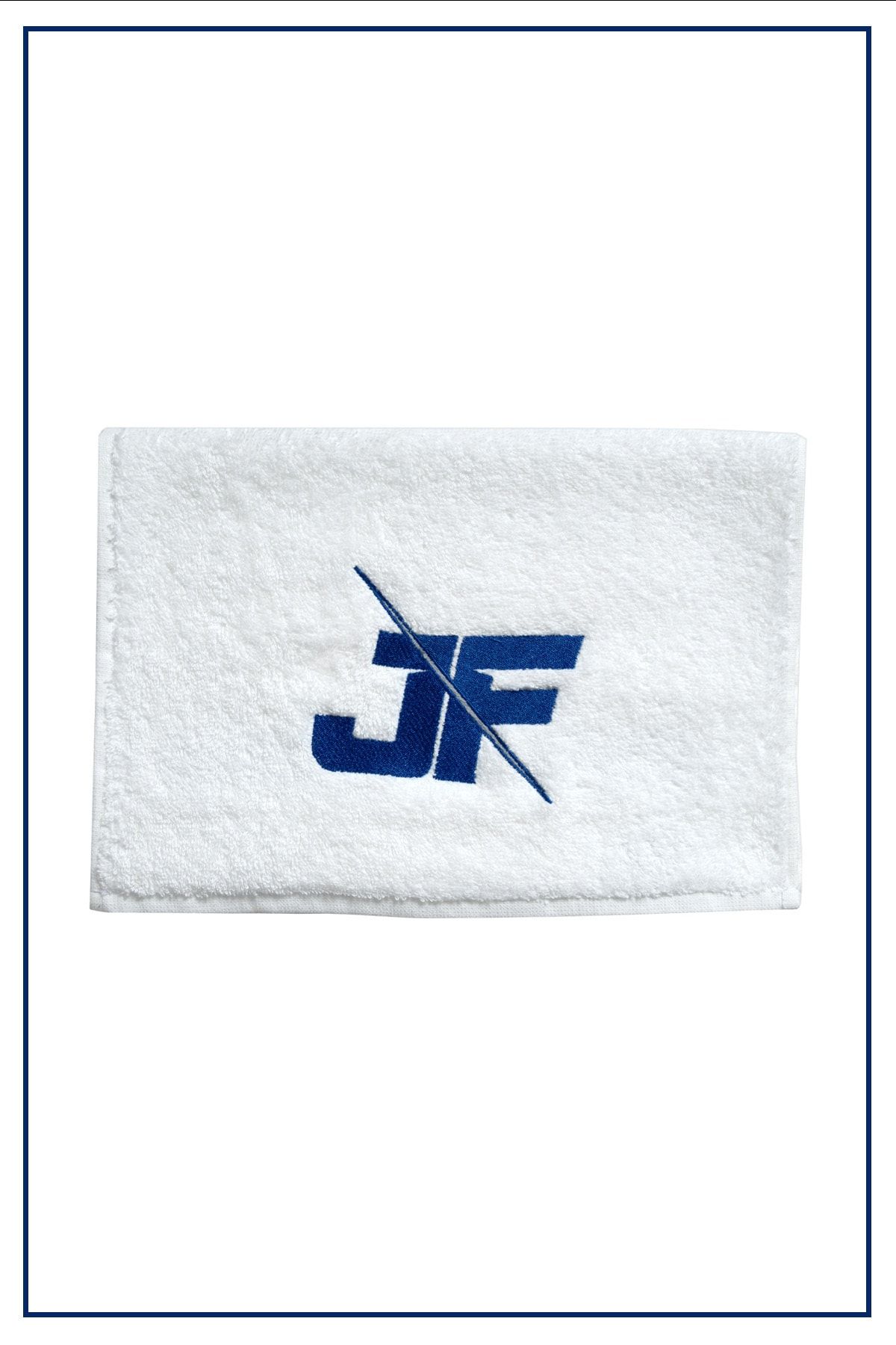 حوله سفید آموزش ورزشکار آبی 30x85 سانتی متر. jofit