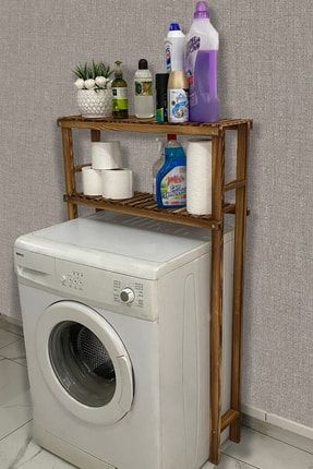 Wooden Washing Machine Top Organizer Shelf 150x68x21cm Bathroom