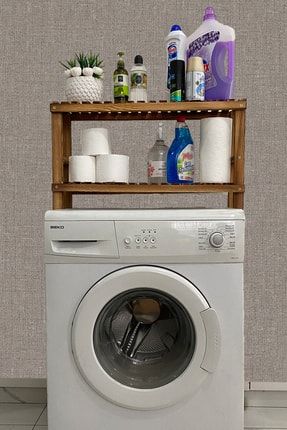 Wooden Washing Machine Top Organizer Shelf 150x68x21cm Bathroom