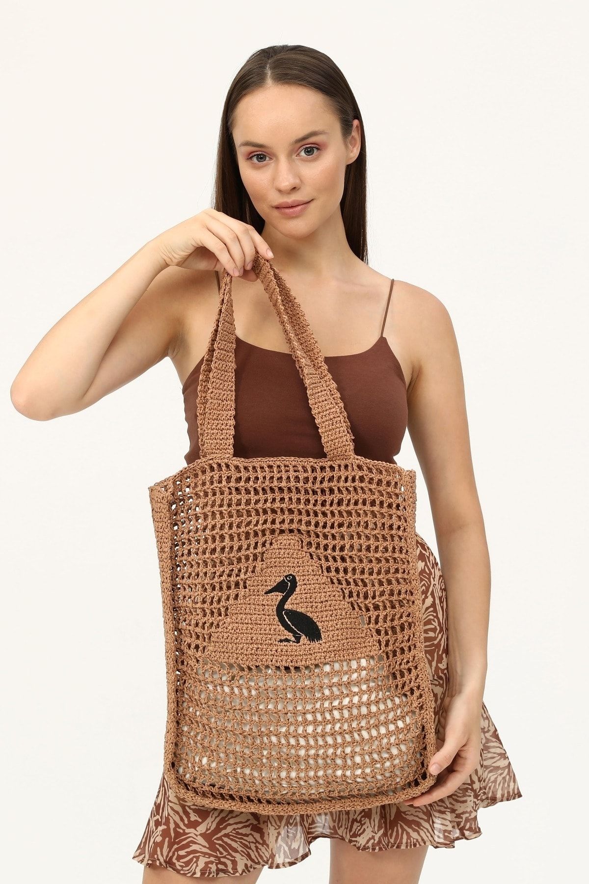 Bronze beach bag on sale