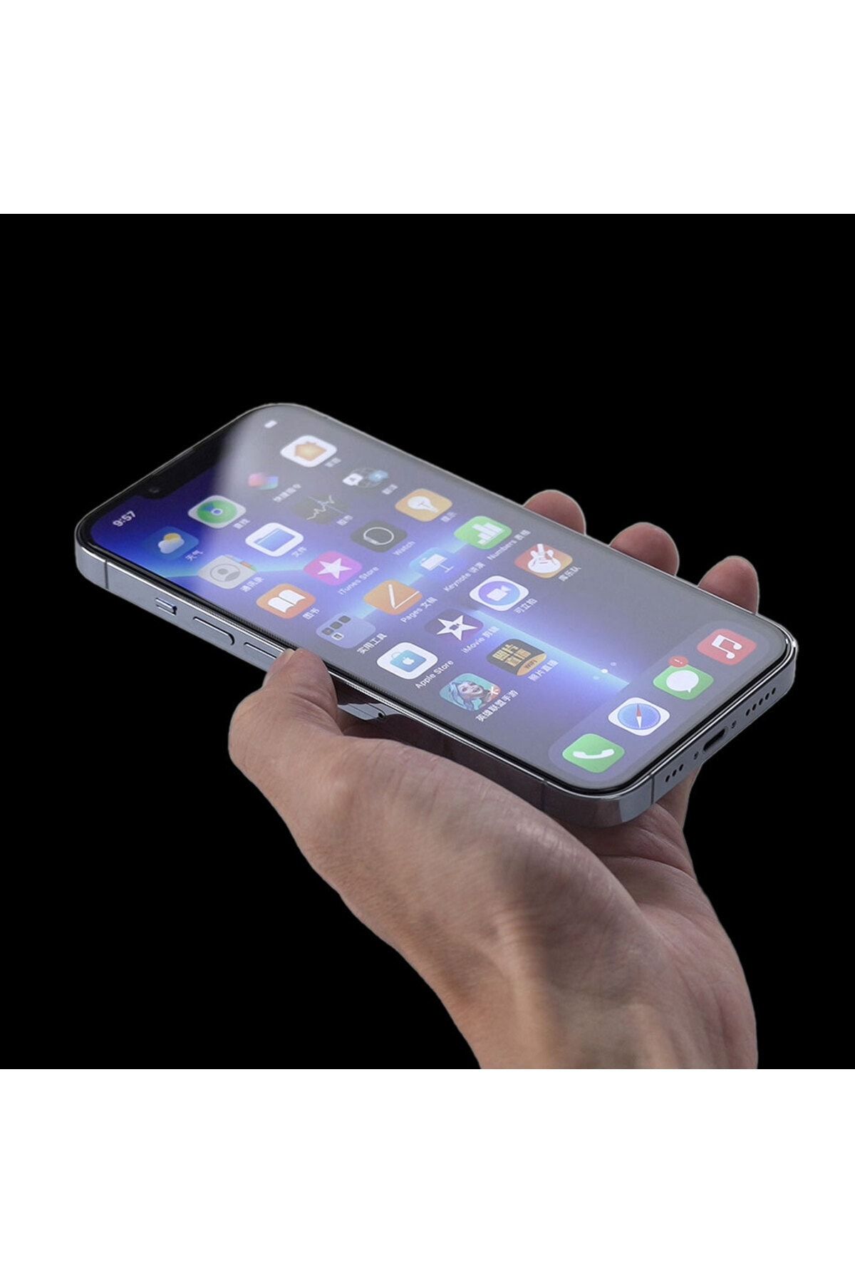 Cep prime-Iphone 14 Pro Plus Maxsimum Protection Hadid Glass Glass Screen Protector with Alignment Device 2