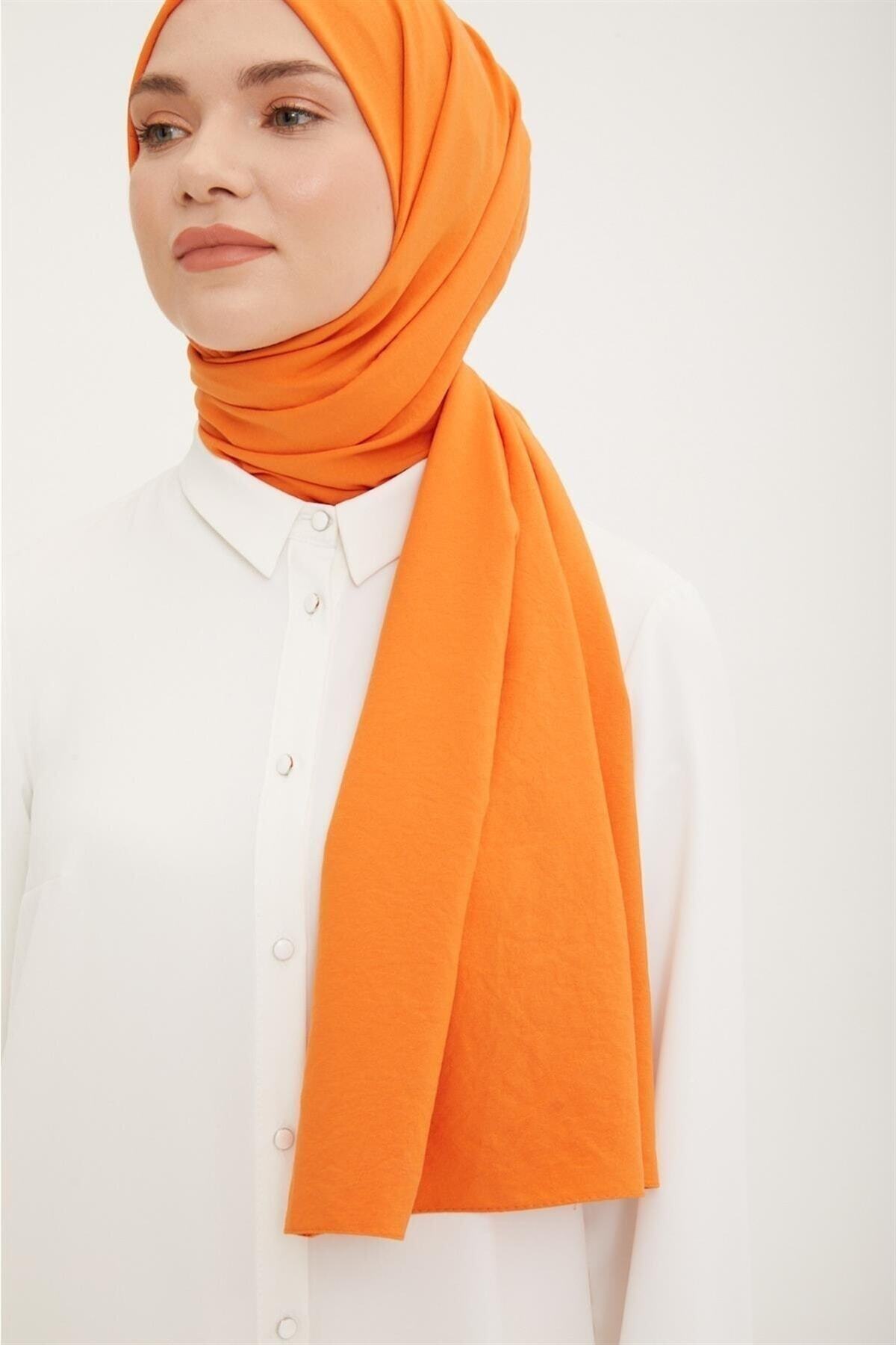 شال زنانه نارنجی آرمینه | SYR19687 اورجینال - تصویر 2