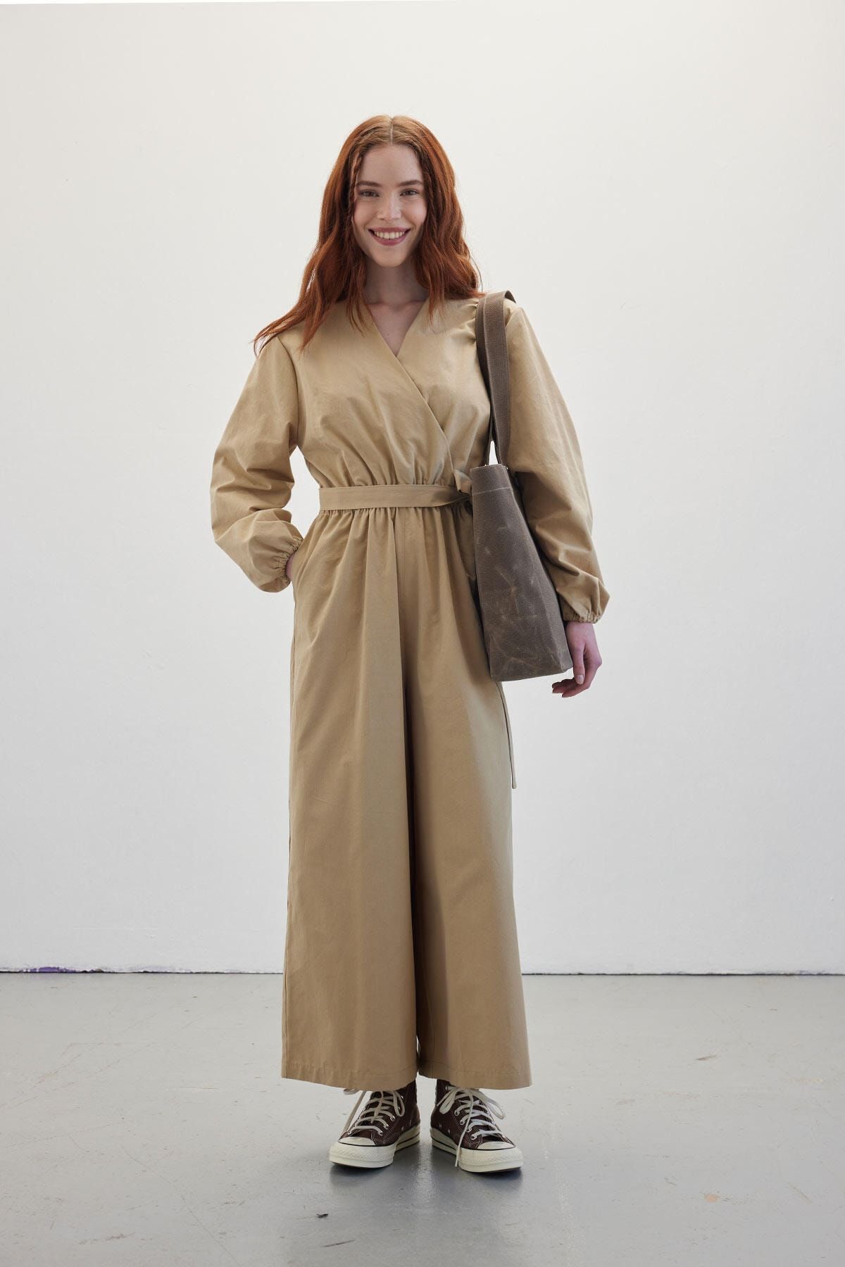 Trench store coat jumpsuit