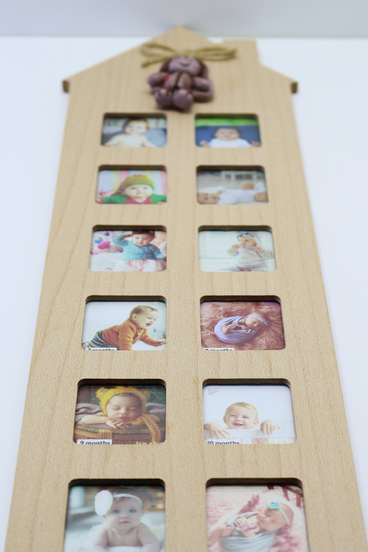 Monchi Bebek Gelişim Fotoğraf Çerçevesi / 12'li Resim Çerçevesi, Anı Çerçevesi, Asılabilir Ve Dekoratif fotoğrafı 4 (önizleme)