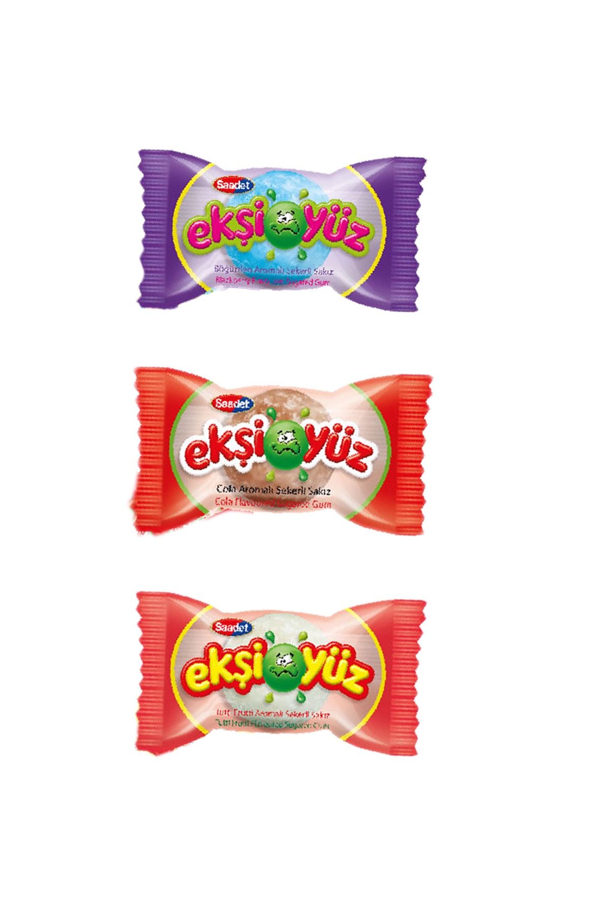 SAADET-Sour face flavored gum with sugar 2