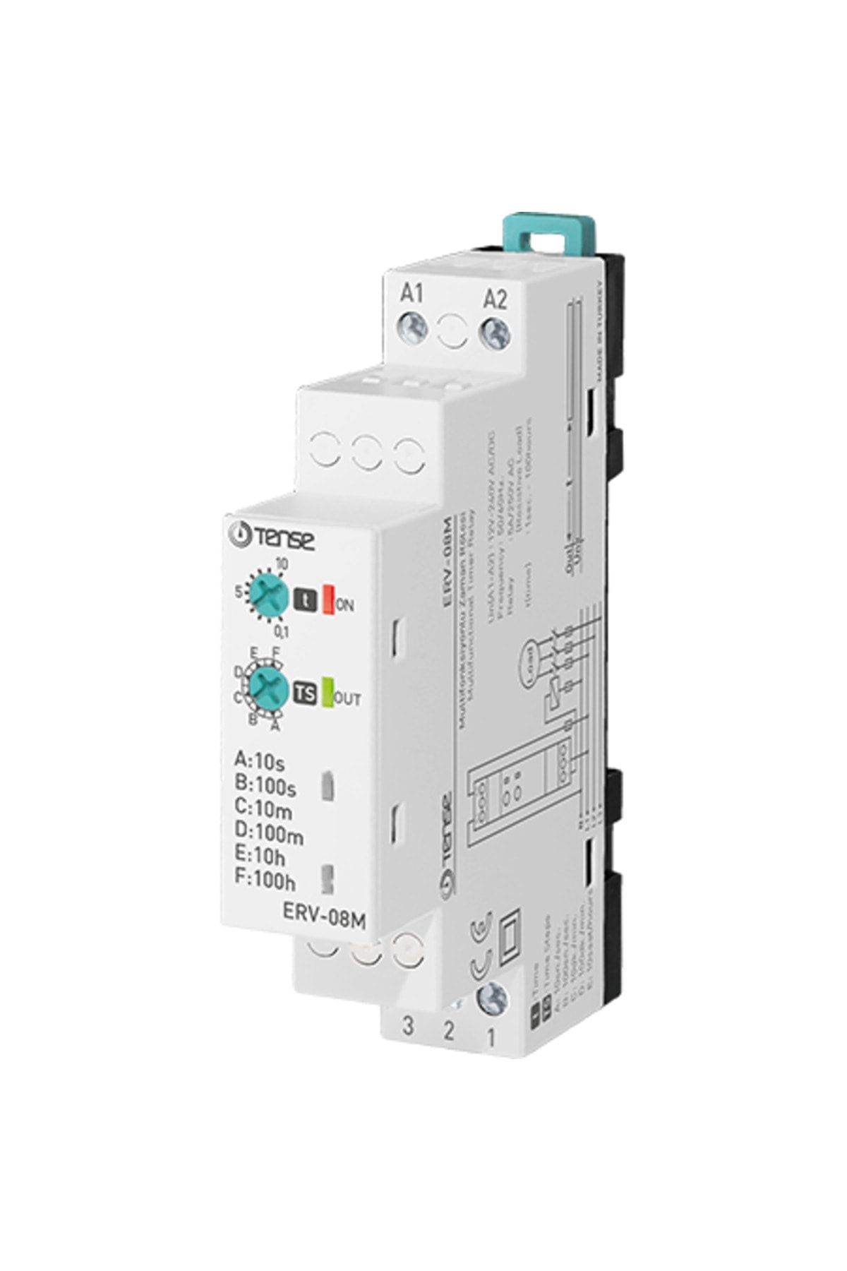 TENSE-ERV-08M Multifunctional Time Relay ( Operating Voltage 12V-240V AC/DC) 1