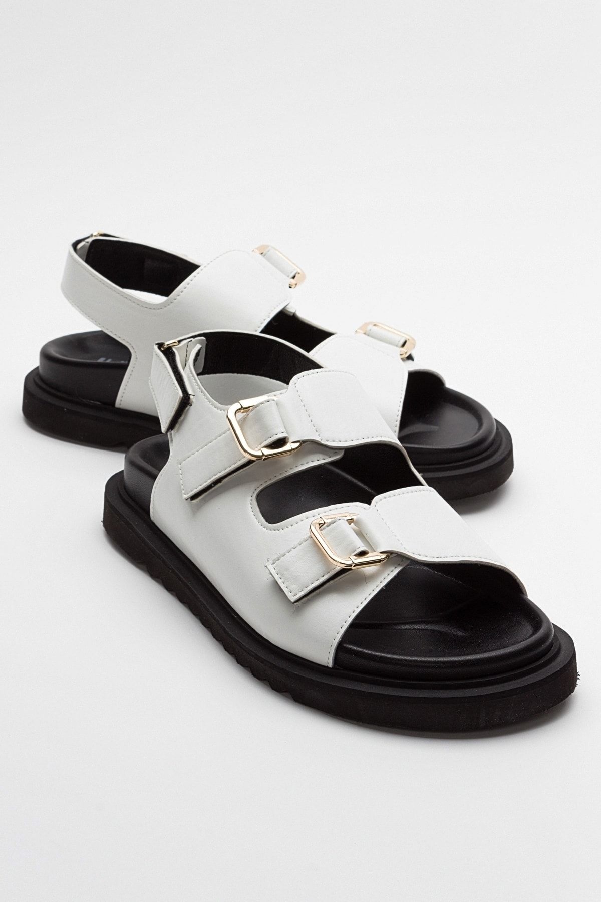 صندل زنانه سفید HERMOSA luvishoes