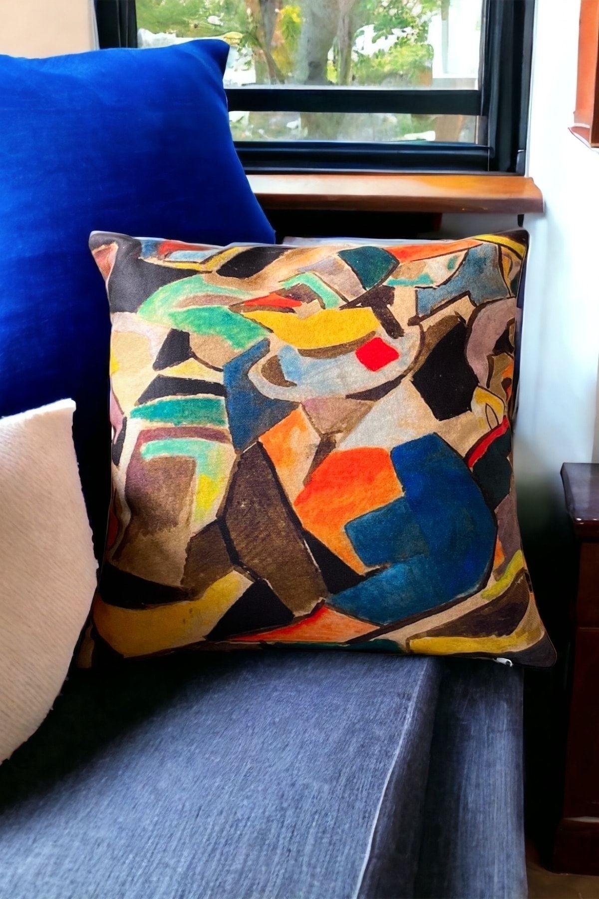 AR ENEL Decorative Throw Pillow Cover 45x45 Cm Artistic Double