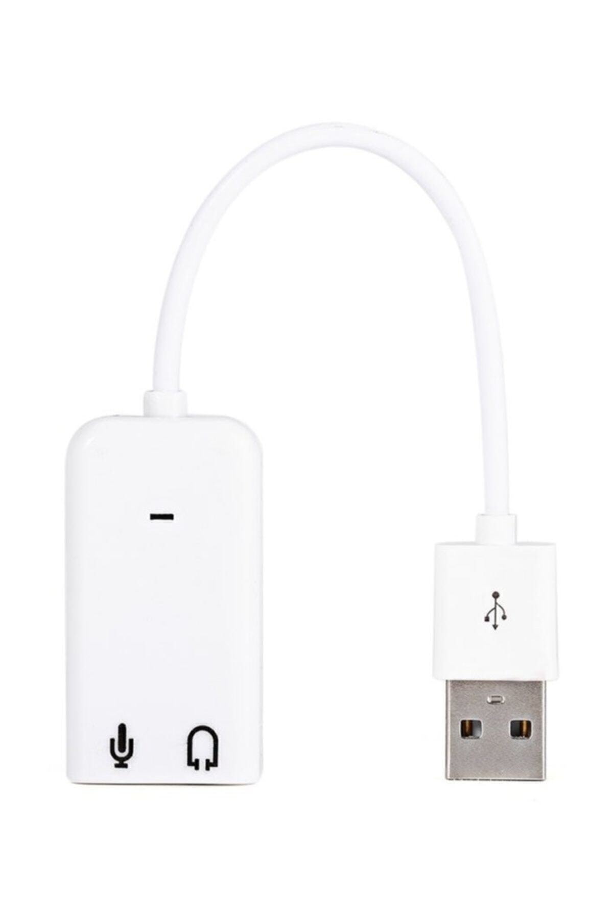 Harici Kablolu 7.1 Usb Ses Kartı 3.5mm Mikrofon Çevirici Dönüştürücü Adaptör 3
