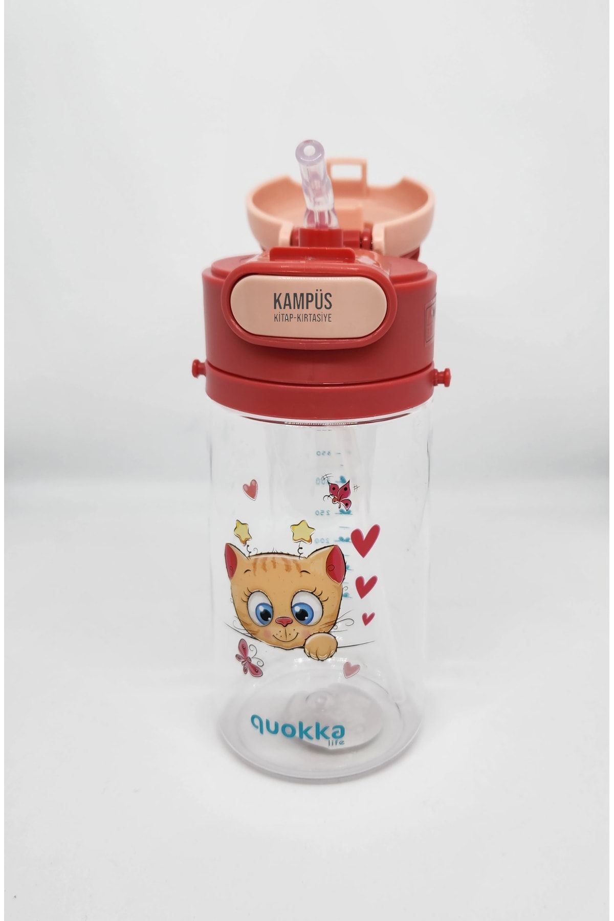 Taros-Quokka 450ml Hanging Flask with Red Straw 2
