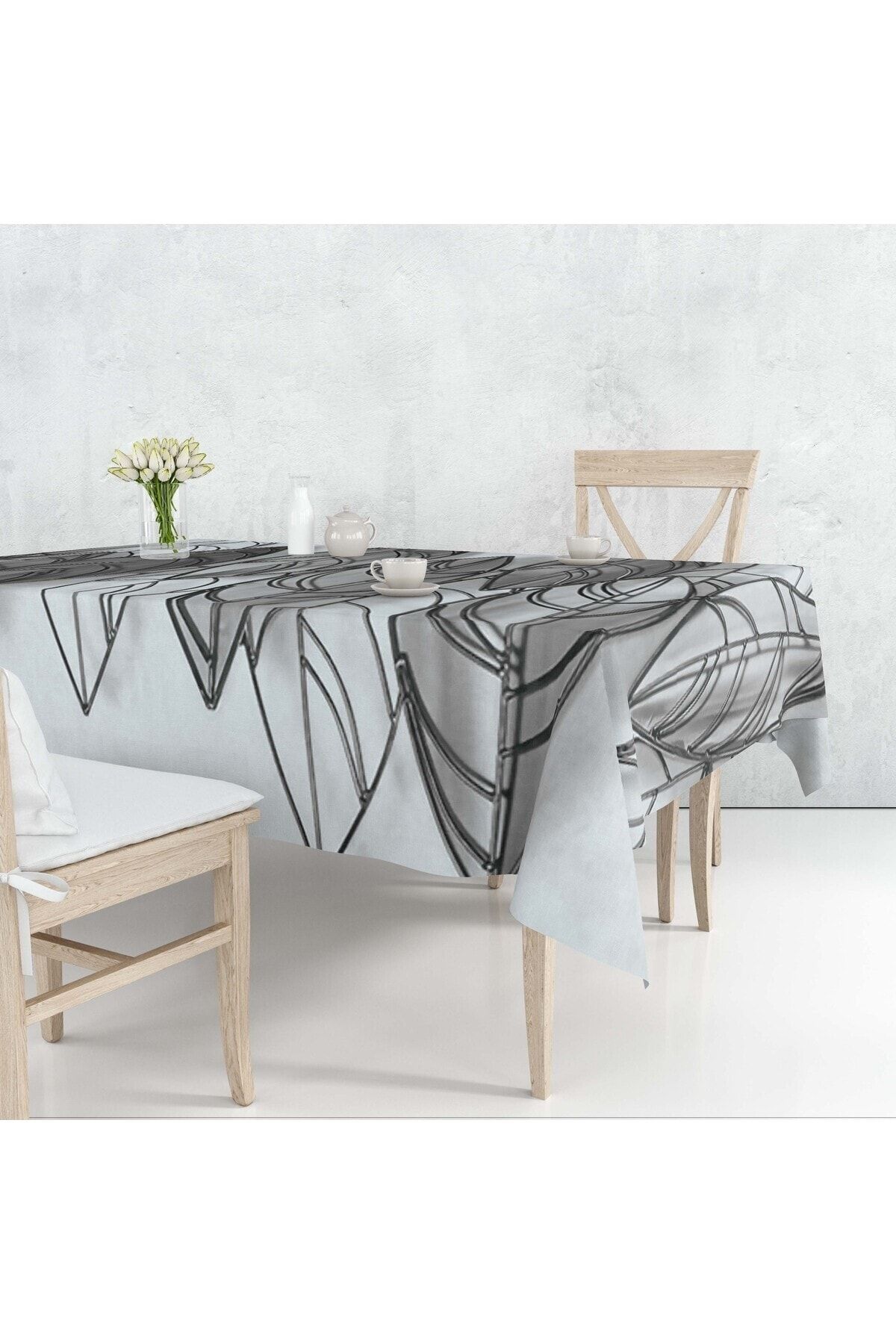 Gray rectangle 2025 tablecloth