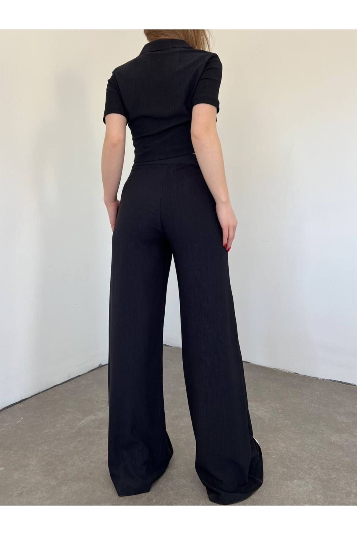 VOLT CLOTHİNG-Damen-Hosenanzug mit Knopfdetail und Kappe 4