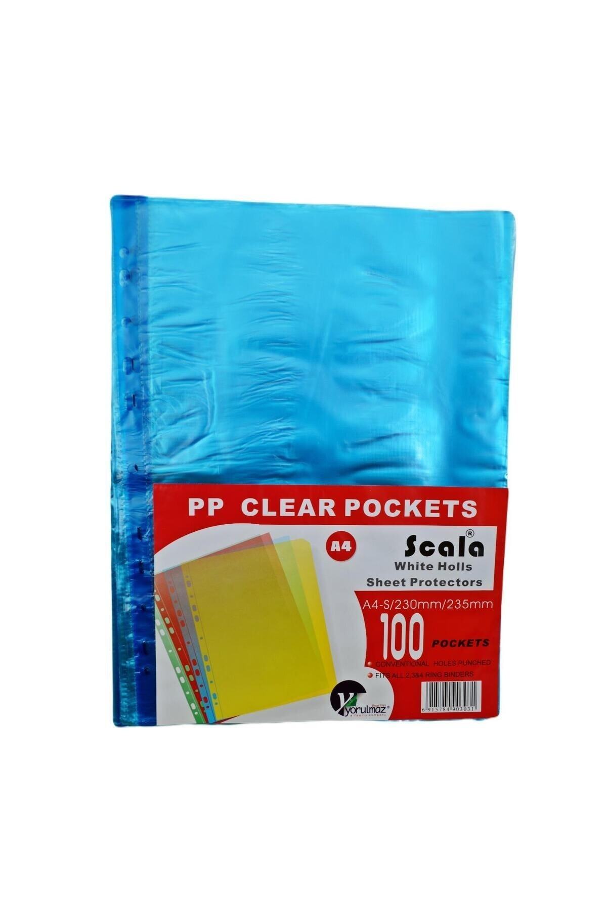 Scala-A4 Bag File 100 Pcs - Transparent Blue 1