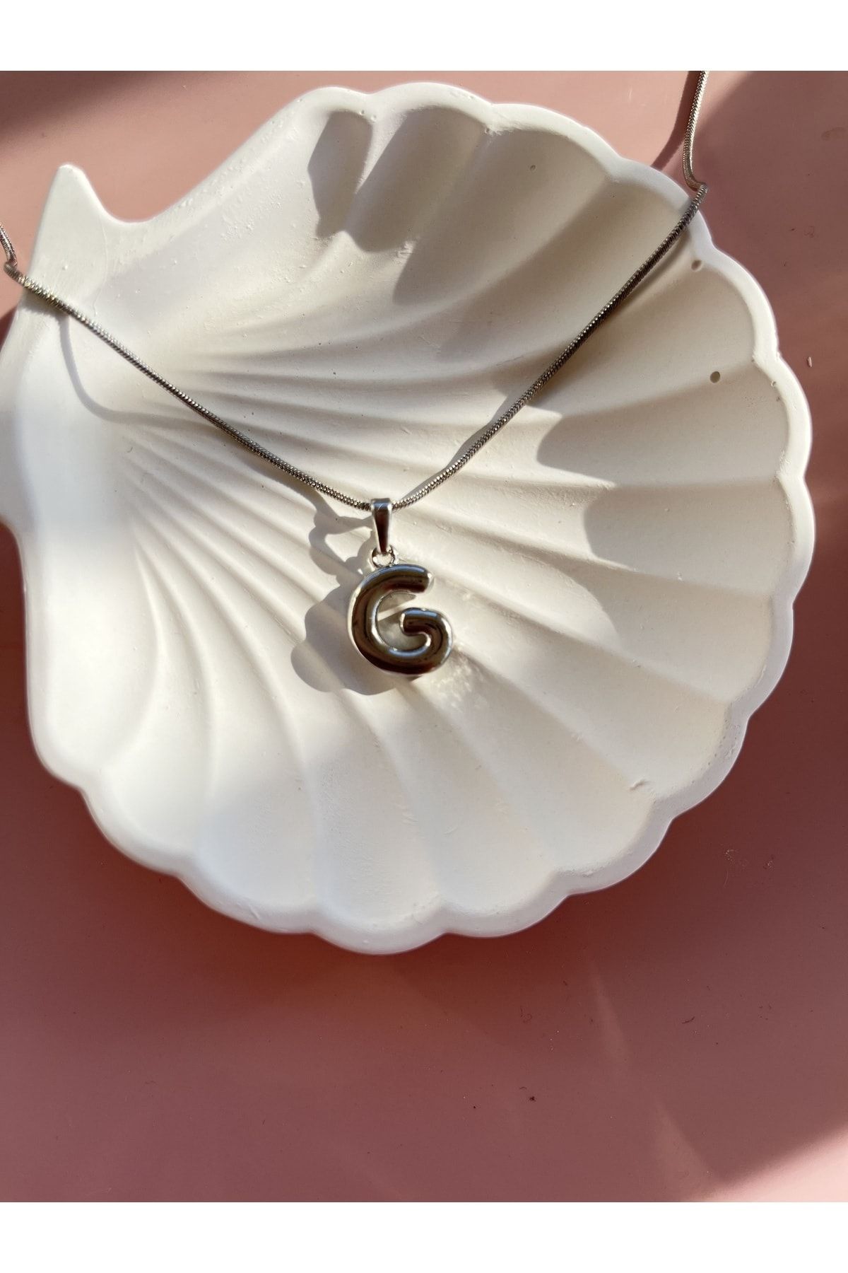 Sterling silver top letter a necklace