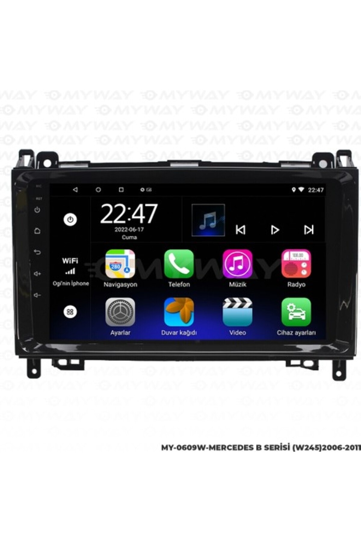 MYWAYY Myway Mercedes B150-B180-B200 Android 12 Kablosuz Carplay