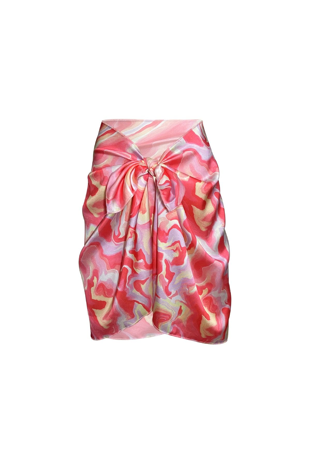 Bolder Sakura Pink Batik Satin Sheer Pareo (147*55) Femeie - Standard