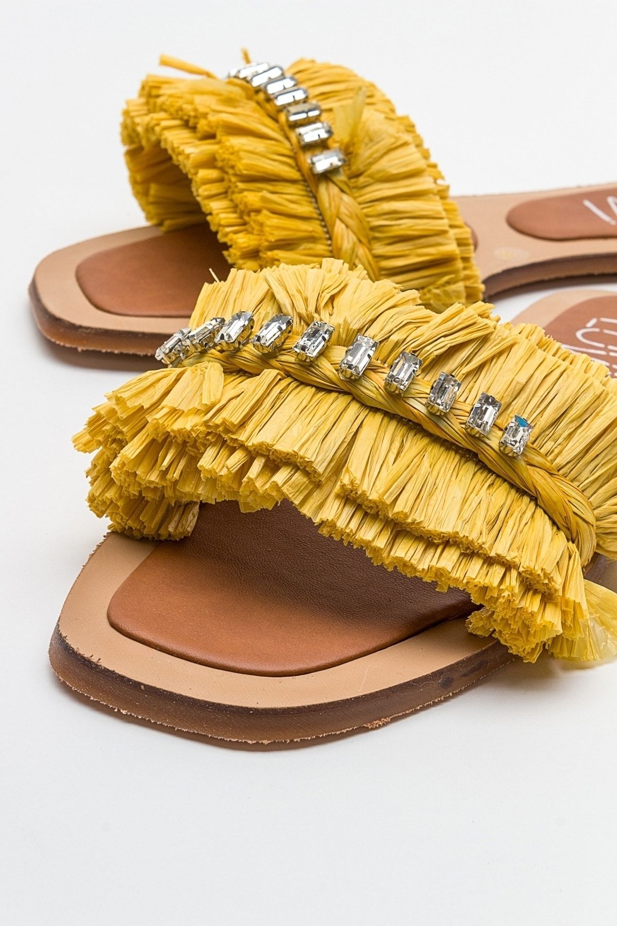 دمپایی زرد زنانه سنگی لوپ اورجینال luvishoes