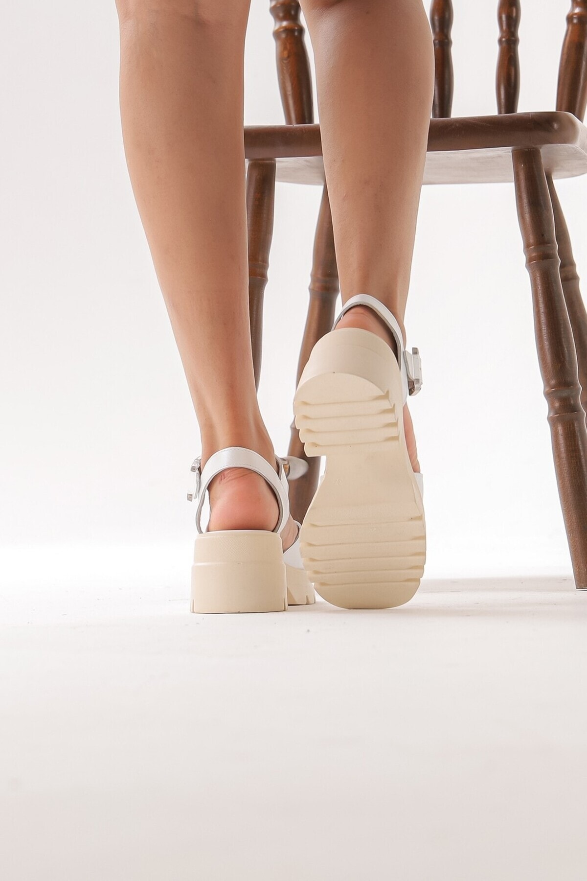 صندل زنانه سفید Cooliza | 2614 اورجینال - تصویر 4