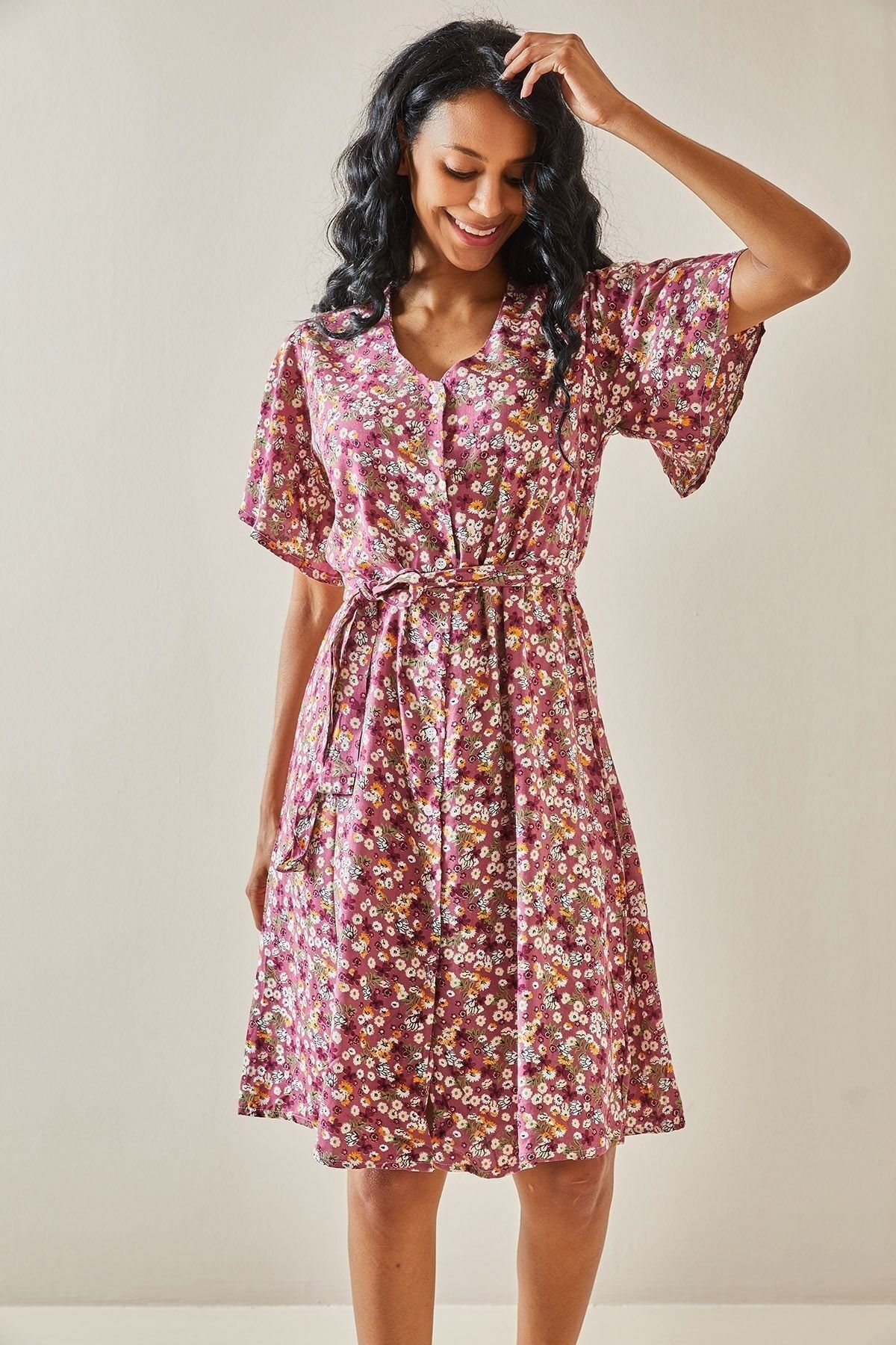 Floral hotsell flounce dress
