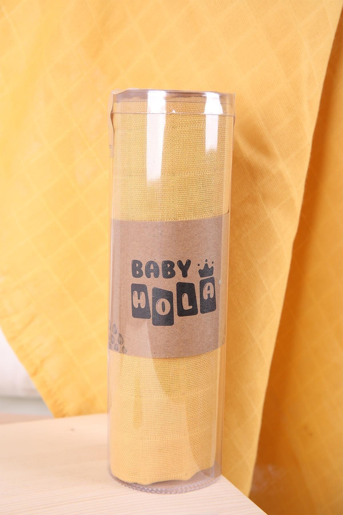 Babyhola Müslin Örtü 80x80cm Düz Renk Kare Dokuma Organik Hediyelik Emzirme Alt Açma Yenidoğan Puset fotoğrafı 2 (önizleme)