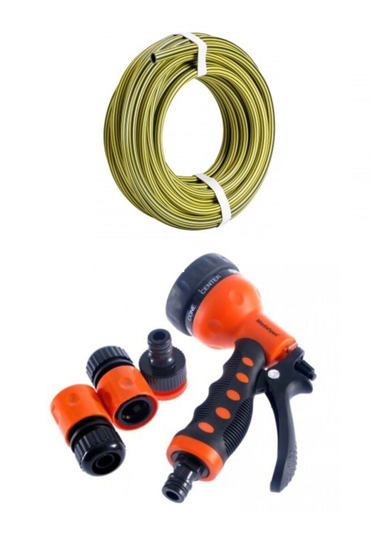 YDGR Zebra Hortum 20 m + 7 Fonksiyonlu Hortum Tabancası 2'li Set