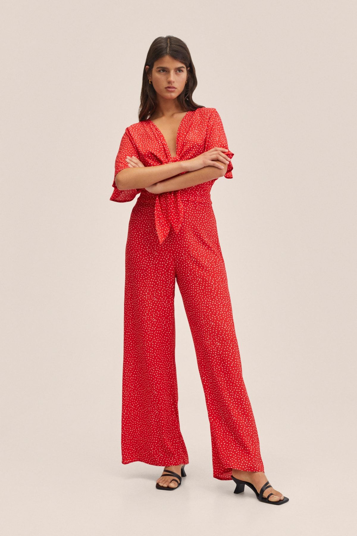 MANGO Jumpsuit Red Regular fit Trendyol