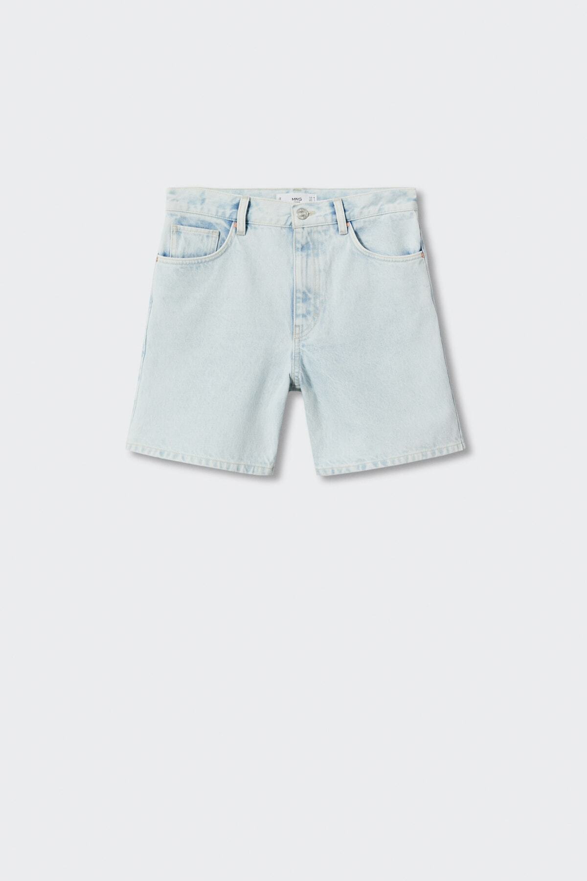 MANGO Woman-Blaue Damen-Shorts und Bermuda 37000328 3