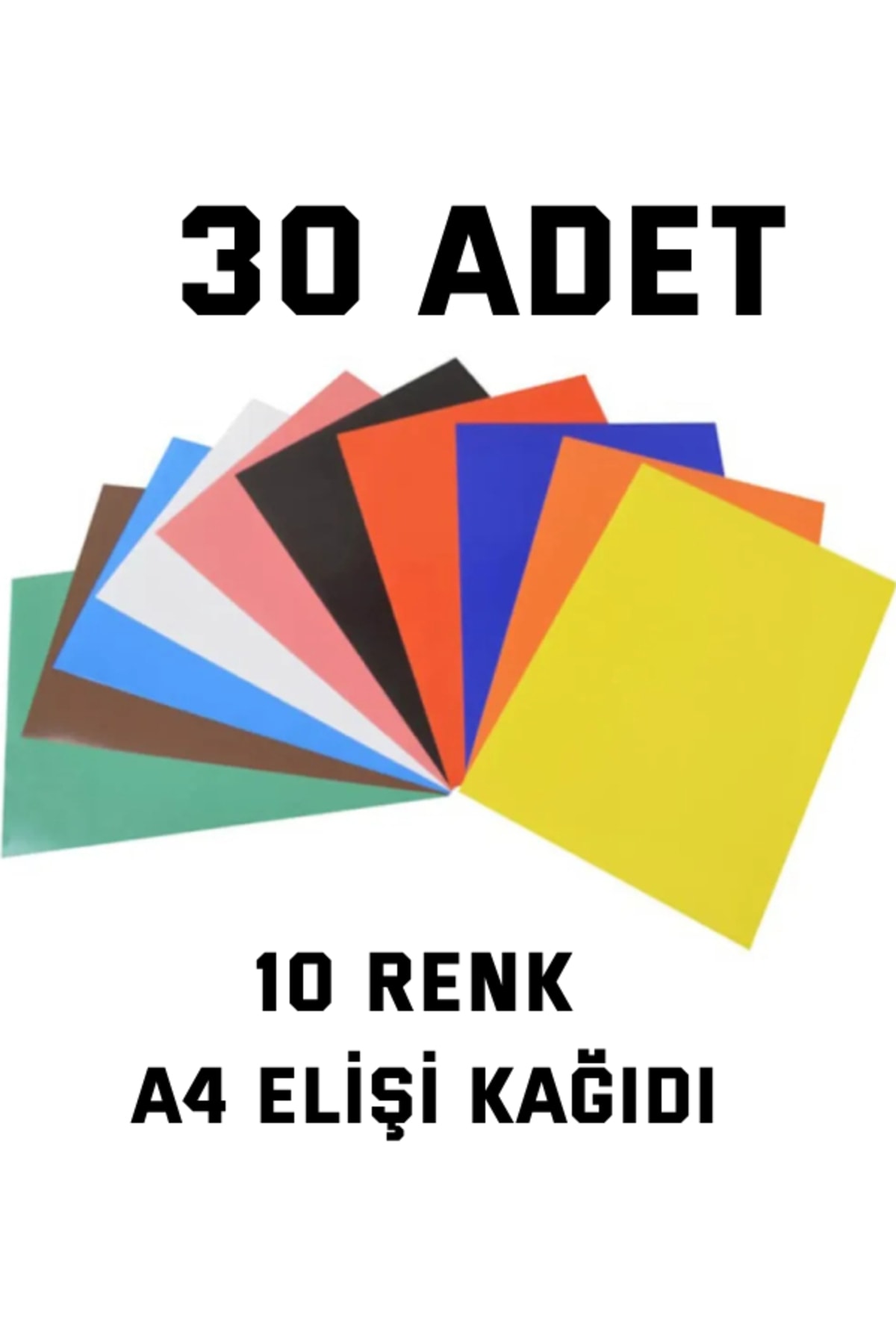 nistabolje 30 Adet A4 Renkli Elişi Kağıdı Karışık Renk Kırtasiye El İşi Kağıdı