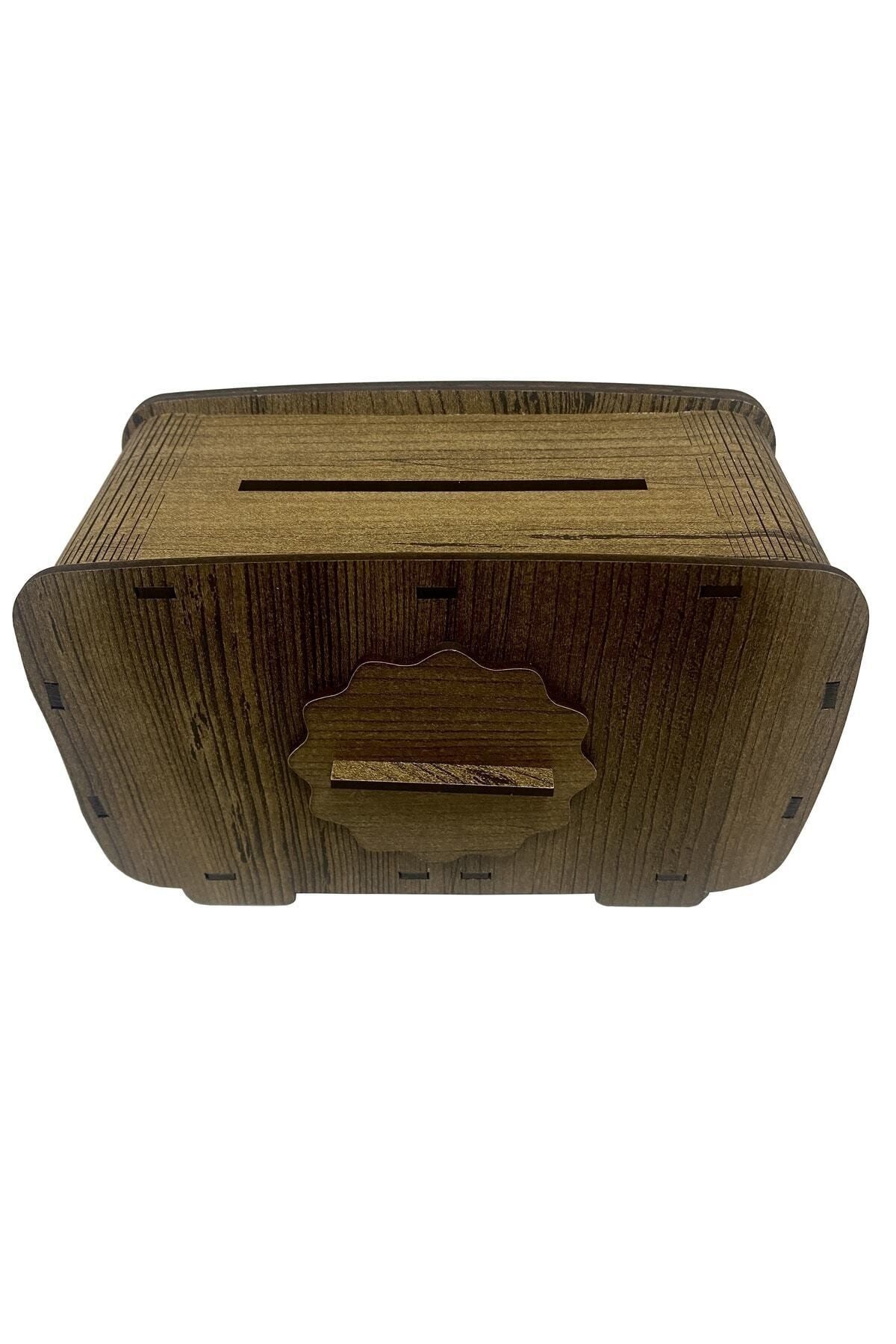 ŞKL-Wooden Radio Type Box Box Piggy Bank Tip Box 3