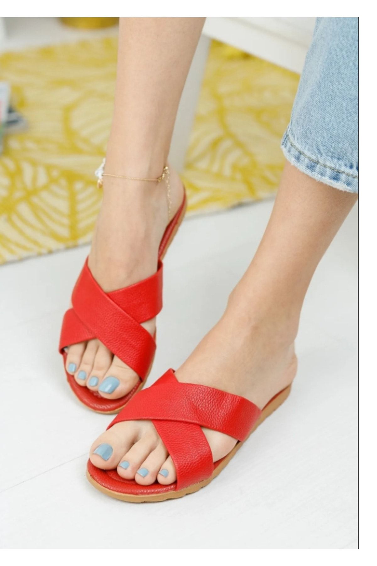 Red foot slippers sales