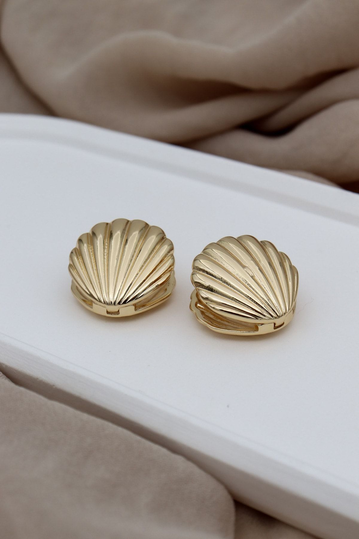 Gold clearance shell earrings