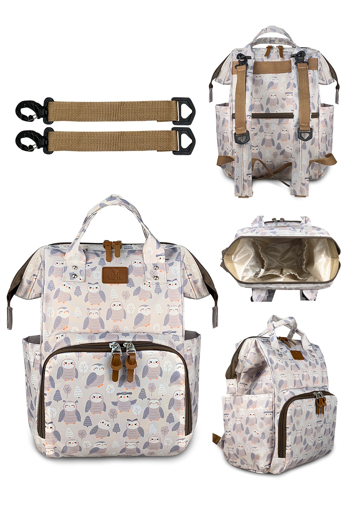 Stylo Paris Anne Bebek Bakım Çantası ve Isı Yalıtımlı Beach Bag Termos Çanta-2'li Takım fotoğrafı 5 (önizleme)