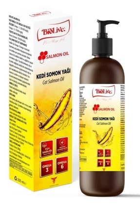 Biolive Kediler Için Somon Yağı Omega 3&6 200ml