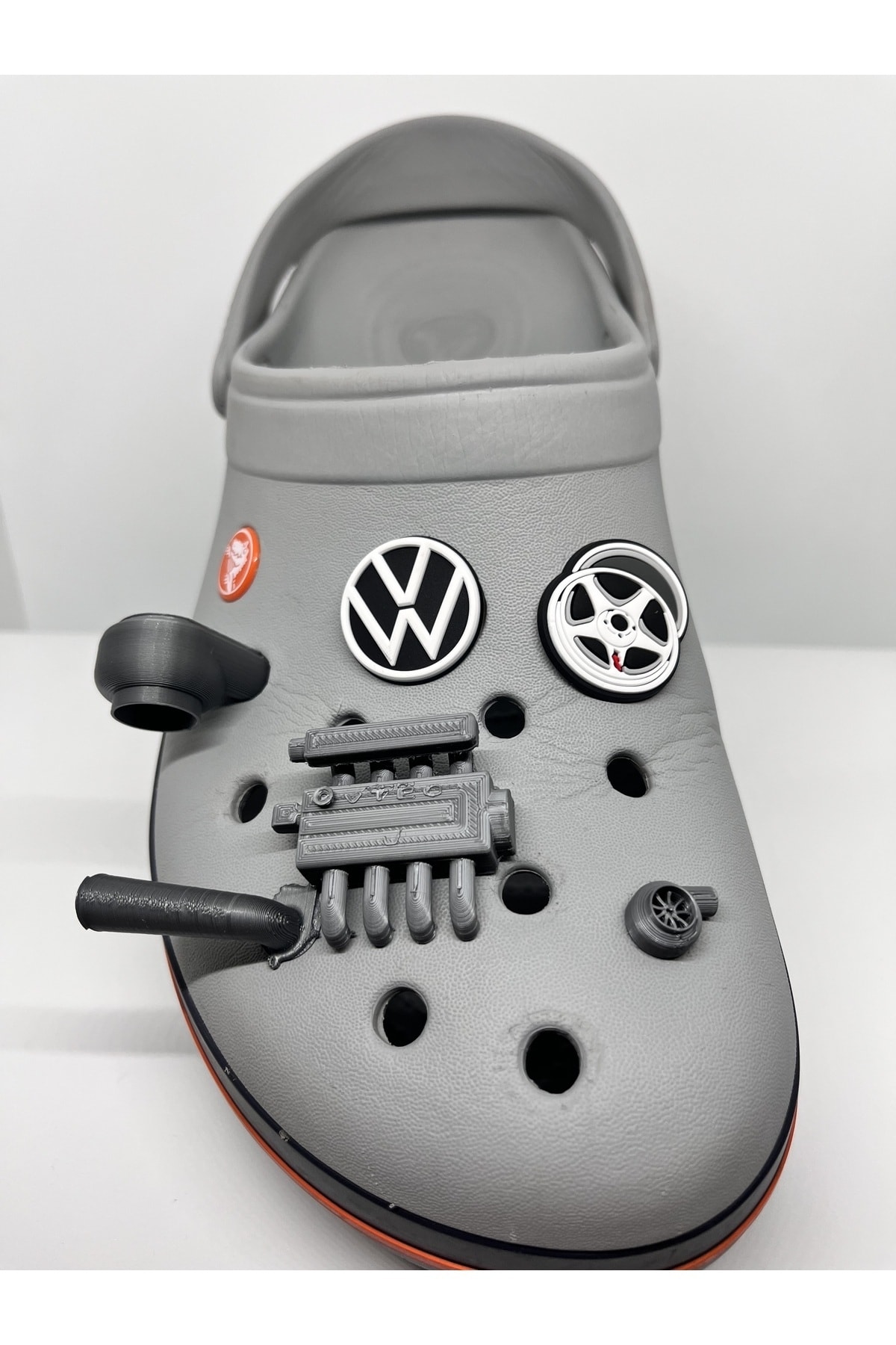 3DHyperStudio Volkswagen Motor, Turbo, Logo, Egzoz, Jant Crocs Terlik Süsü Jibbitz Terlik