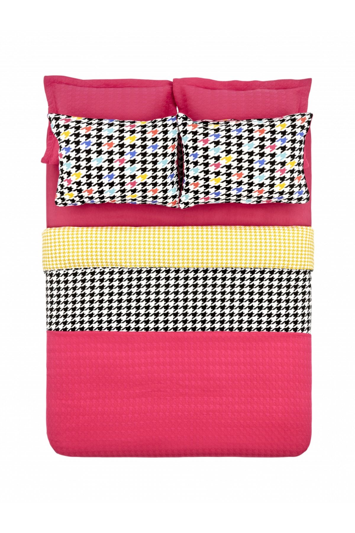 Karaca Home-Reyna Single Duet Set Fuchsia 5