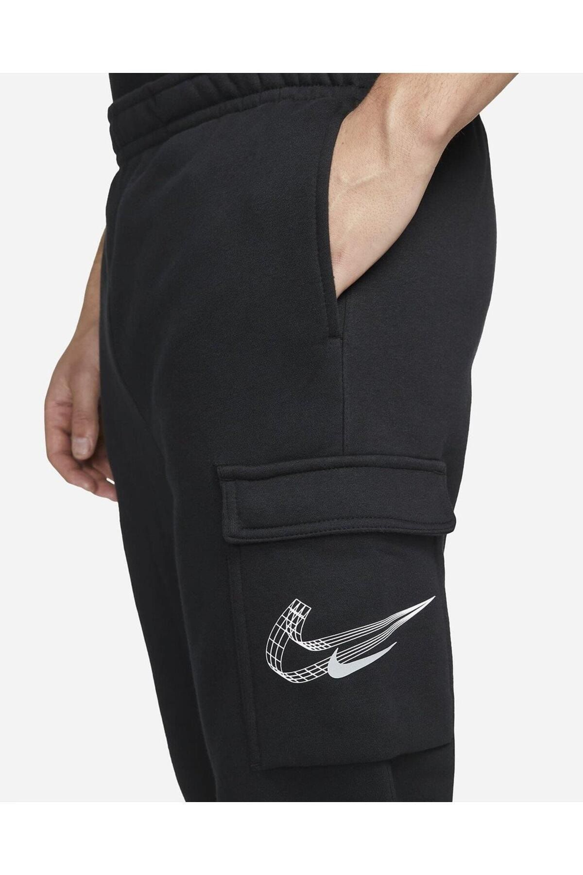 Nike air print pack 2025 cuffed cargo joggers in black